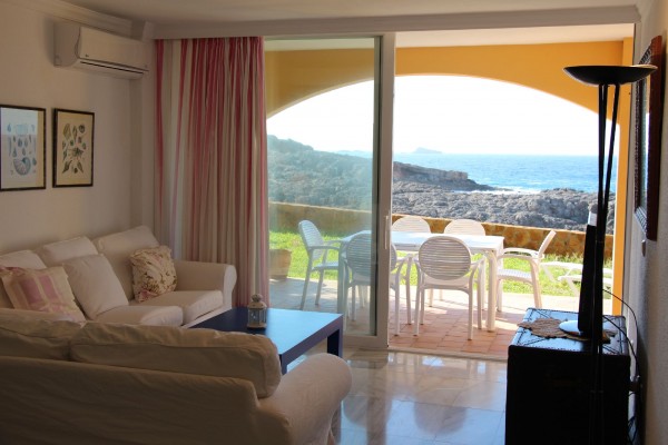 Frontline Seafront Apartment with Private Garden in Nova Santa Ponsa