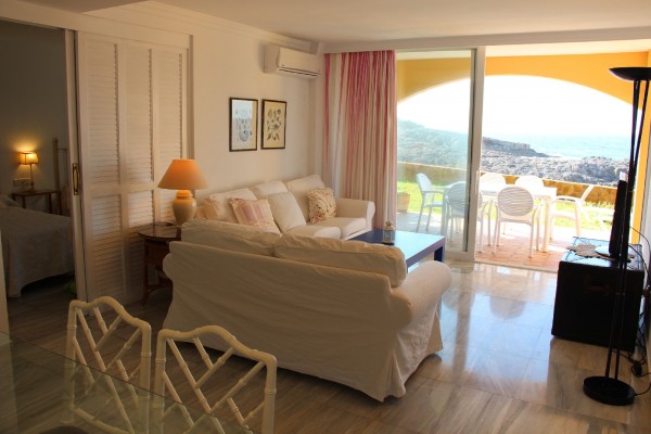 Frontline Seafront Apartment with Private Garden in Nova Santa Ponsa