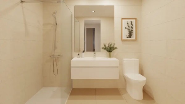 New two bedroom flat in 400m from the beach