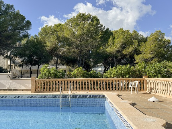 Acogedor apartamento semi-reformado en el centro de Santa Ponça con piscina y parking