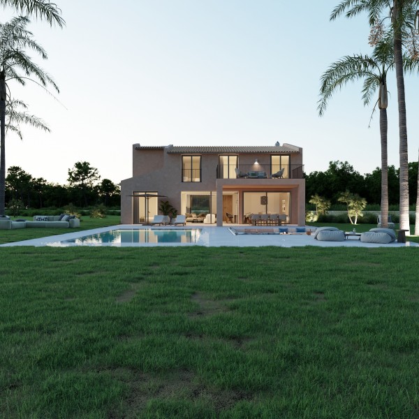 Casa de campo mediterránea en construcción con piscina y gran parcela en Sencelles