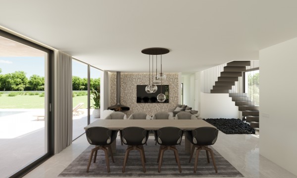 Casa de campo mediterránea en construcción con piscina y gran parcela en Sencelles