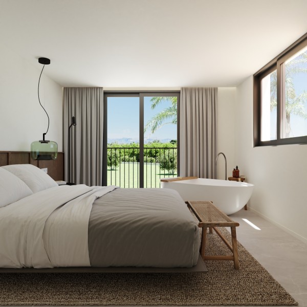 Casa de campo mediterránea en construcción con piscina y gran parcela en Sencelles