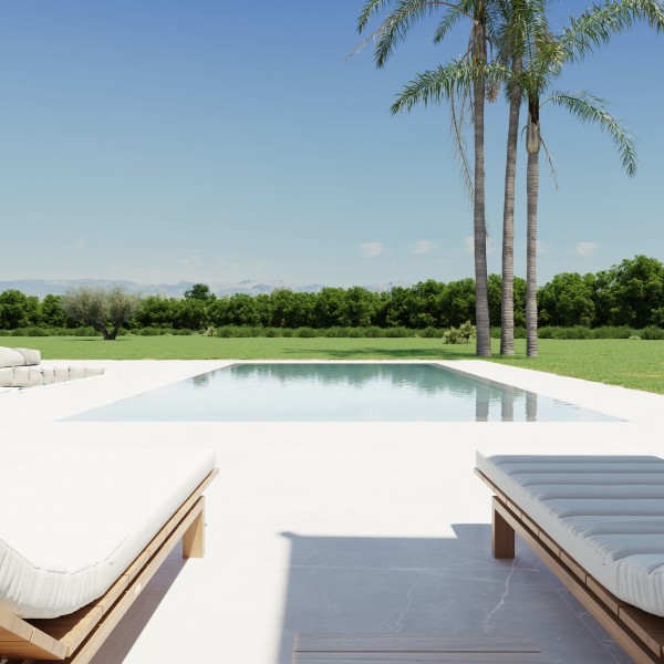 Casa de campo mediterránea en construcción con piscina y gran parcela en Sencelles