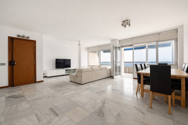 Seafront Apartment with Panoramic Sea Views, Pool and Excellent Potential in Sant Agustí